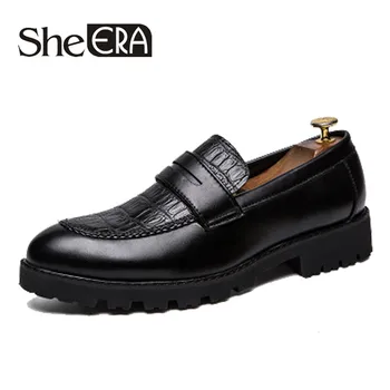 2018 Bran Men Shoes Split Leather Loafers Formal Italy Men Oxfords Shoe Crocodile pattern Wedding Party Brogue Shoe Flat Homme
2018 Bran Men Shoes Split Leather Loafers Formal Italy Men Oxfords Shoe Crocodile pattern Wedding Party Brogue Shoe Flat Homme