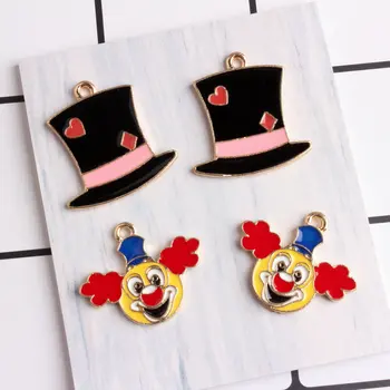 Wholesale 50PCs DIY Jewelry Alloy Charms Gold Color Plated Cute Magic Hat Clown Human Pendant Charm Craft Fit Bracelet Necklace
Wholesale 50PCs DIY Jewelry Alloy Charms Gold Color Plated Cute Magic Hat Clown Human Pendant Charm Craft Fit Bracelet Necklace