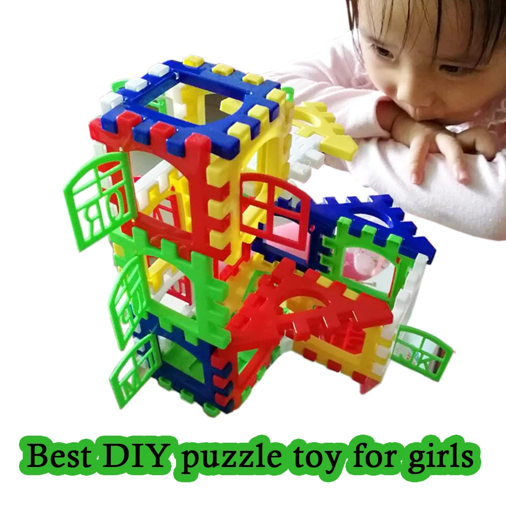 Plastic Girls DIY House Mininature Toy Educational Learning Blocks Shapes Model Building Blocks Development Toys
Plastic Girls DIY House Mininature Toy Educational Learning Blocks Shapes Model Building Blocks Development Toys