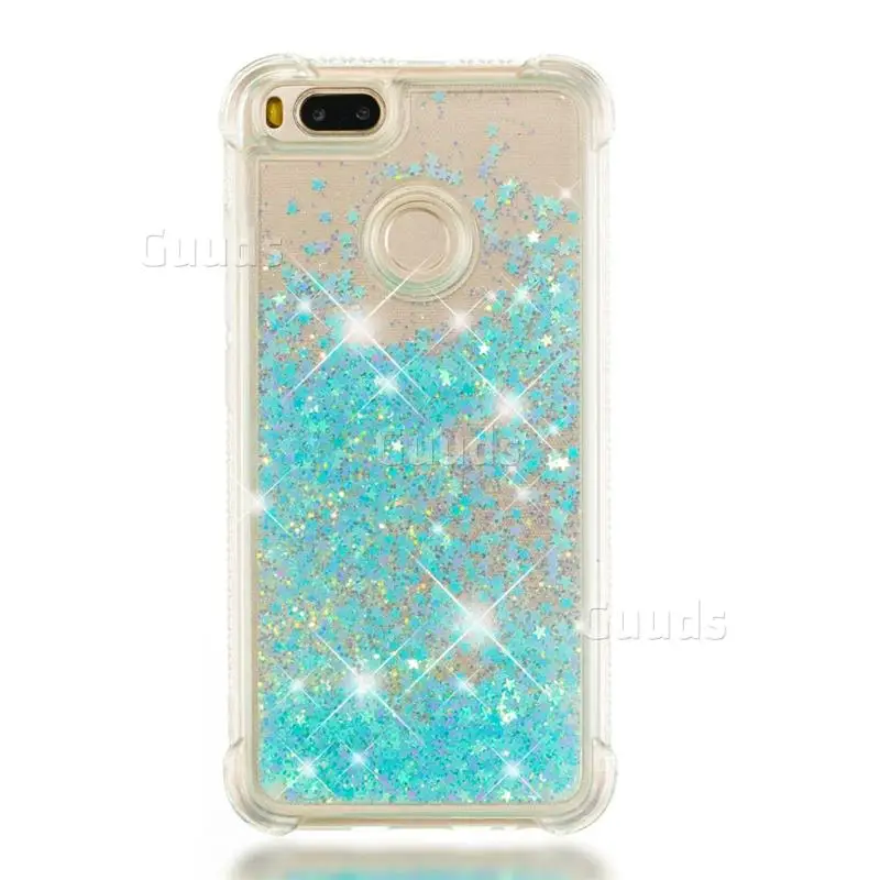 Dynamic Liquid Glitter Sand Quicksand TPU Case for Xiaomi Mi A1 / Mi 5X - Silver Blue Star