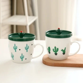 Drankwaer Small fresh cactus mug with lid creative personality lovely ceramic coffee cup simple breakfast milk mug Free shipping
Drankwaer Small fresh cactus mug with lid creative personality lovely ceramic coffee cup simple breakfast milk mug Free shipping