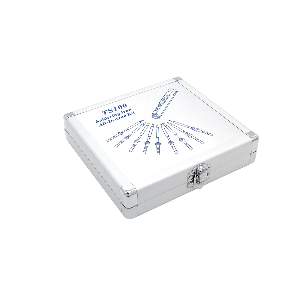 TS100 Aluminum Case Empty Box for TS100 Mini Soldering Iron 9 Soldering Iron Tips XT-60 Cable Frame Storage 155X150X36mm
TS100 Aluminum Case Empty Box for TS100 Mini Soldering Iron 9 Soldering Iron Tips XT-60 Cable Frame Storage 155X150X36mm