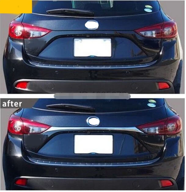 Аксессуары подходят для MAZDA 3 AXELA хэтчбека 2014 2015 2016 хром крышка багажника двери