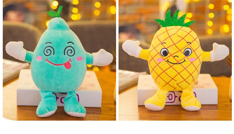 cantaloupe pear pineapple strawberry apple lime lemon plush toy14