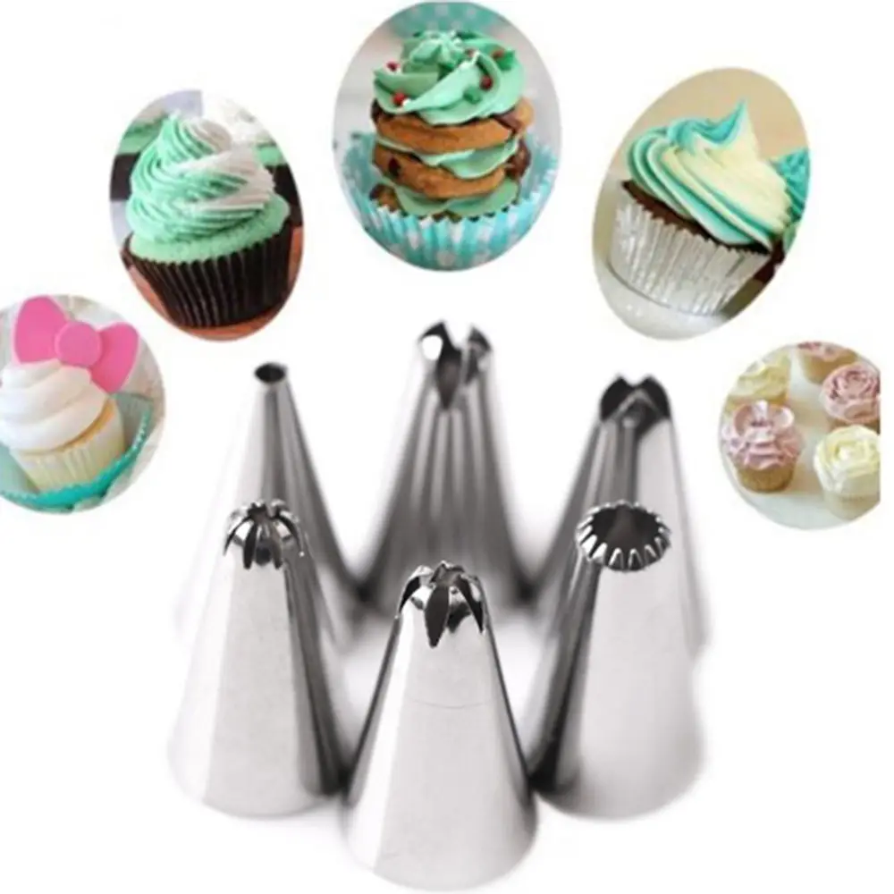 FHEAL 38pcsset Russian Piping Pastry Bag Stainless Steel Nozzle Set Icing Piping Tubes Backware Cake Dessert Decorators -13