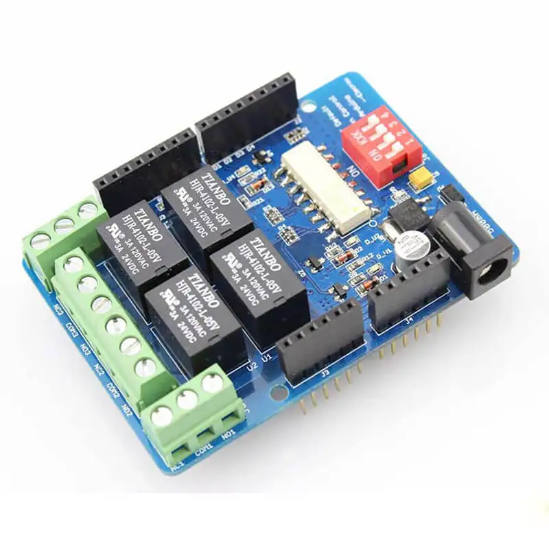 

Elecrow Relay Shield v1.1 for Arduino Mega Relay Module 4 Mechanical Small Form Factor Electronic DIY Kit