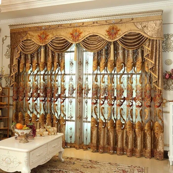 Luxury Royal Classic Embroidered Blackout Curtains For Living Room Hollow Soluble Voile Curtain for Bedroom Window Fabric Tulle
Luxury Royal Classic Embroidered Blackout Curtains For Living Room Hollow Soluble Voile Curtain for Bedroom Window Fabric Tulle