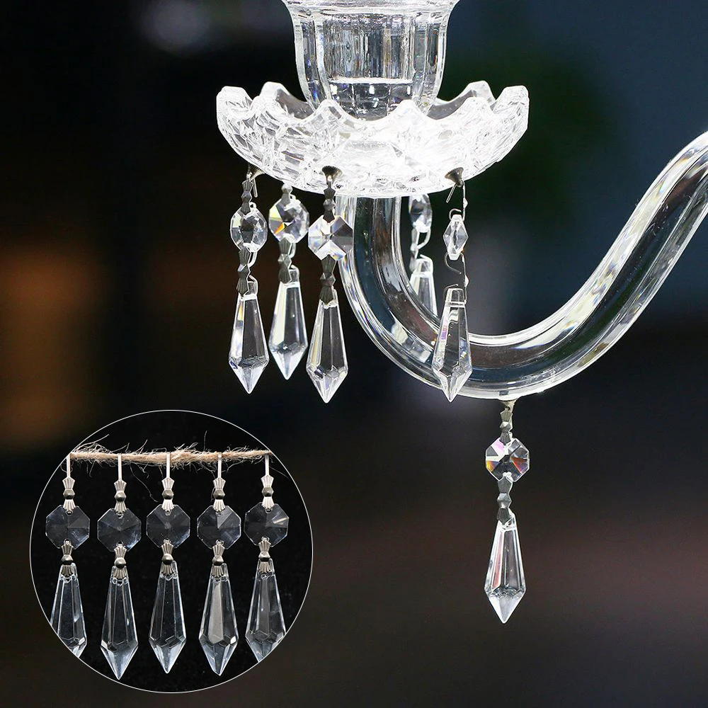 5PCS 38mm Clear Chandelier Crystal Glass Lamp Prisms Parts Hanging Drops Pendants Home Decor Lighting Accessories
5PCS 38mm Clear Chandelier Crystal Glass Lamp Prisms Parts Hanging Drops Pendants Home Decor Lighting Accessories