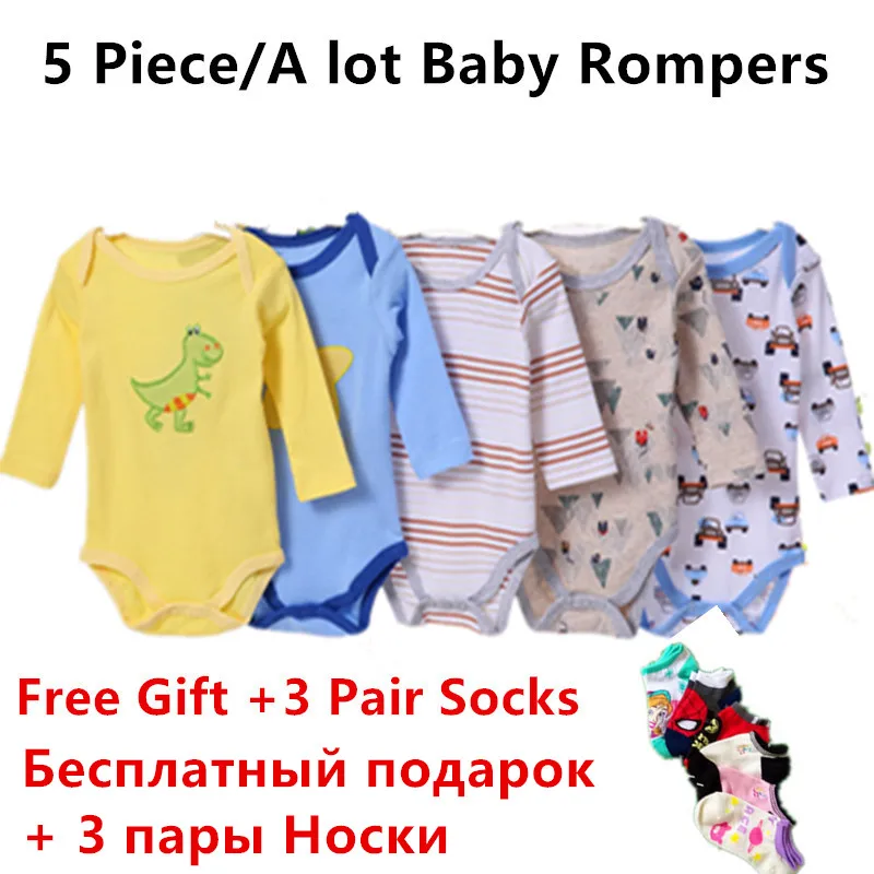 5Pcs/lot For Age 0-24M Baby Full Sleeve Rompers Baby Boy Jumpsuit Newborn Baby Girls Cotton Rompers Infant Jumpsuits Roupas Bebe
5Pcs/lot For Age 0-24M Baby Full Sleeve Rompers Baby Boy Jumpsuit Newborn Baby Girls Cotton Rompers Infant Jumpsuits Roupas Bebe