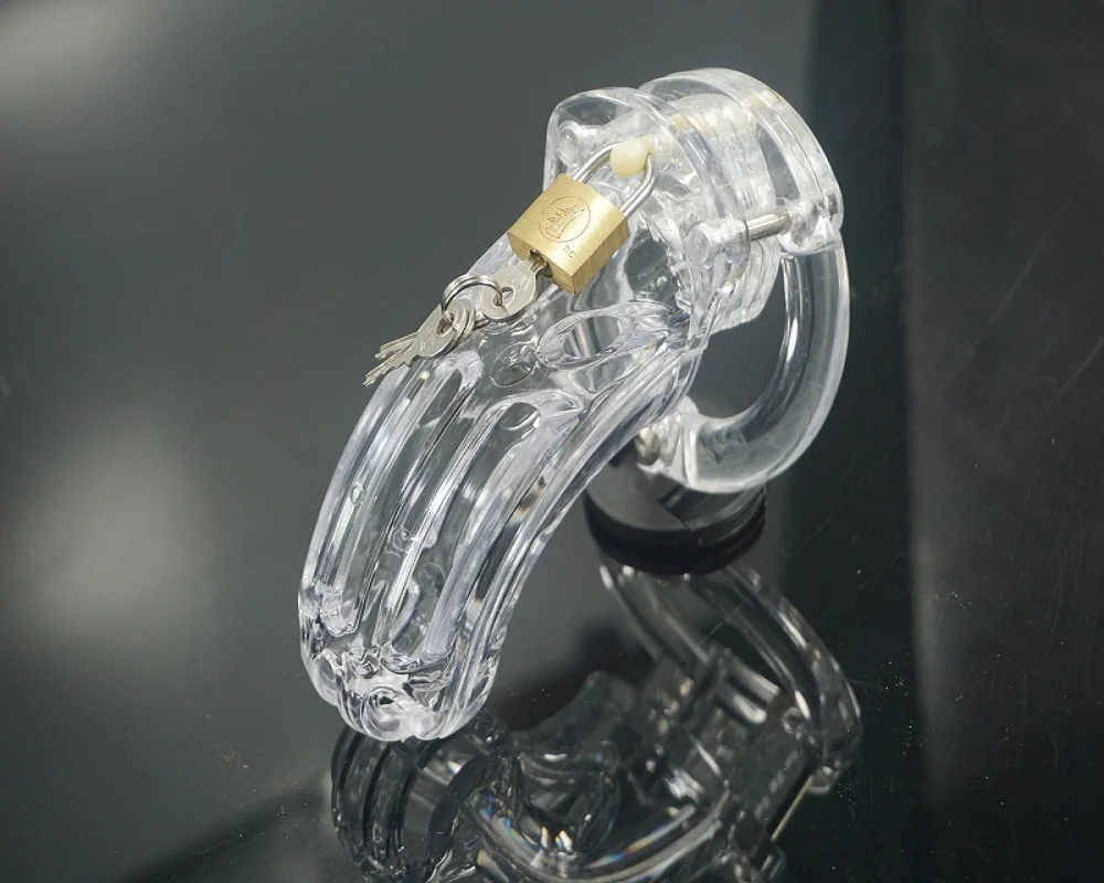 free shipping CB4000 male plastic chastity cage device SM penis ring bondage sex toys for men 3