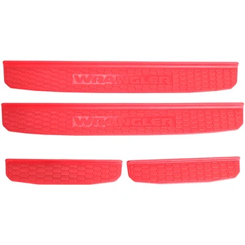 Red Front Rear Car Door Sill Cover Panel Step Threshold Scuff Plate Protector Fit 2018wrangler JL 4Door (4pc Kit) JL1001
Red Front Rear Car Door Sill Cover Panel Step Threshold Scuff Plate Protector Fit 2018wrangler JL 4Door (4pc Kit) JL1001