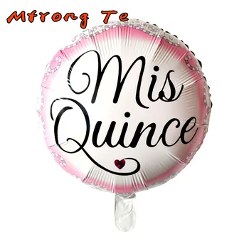 50pcs/lot Mis Quince 18 Inch Round Aluminum Foil Balloons Helium Spanish My Fifteen Pink Girl 15th Birthday Party Decorations
50pcs/lot Mis Quince 18 Inch Round Aluminum Foil Balloons Helium Spanish My Fifteen Pink Girl 15th Birthday Party Decorations