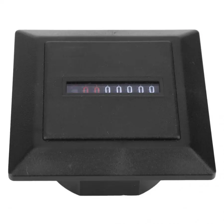 

HM-1 AC220-240V Non-Resettable Hour Timer Accumulating Time Meter Gauge Counter Digital 50Hz Counter IP20 Guide Rail Type