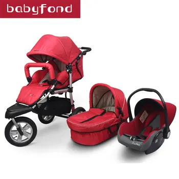 

3 in 1 Strollers Baby Stroller Car Suspension Folding Buggiest Including Sleeping Basket and car Seat travel pram