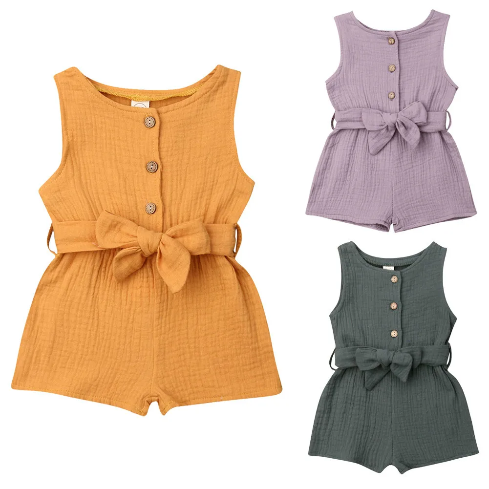 0-24M Summer Infant Kids Baby Girls Boys Rompers Solid Button Sleeveless Jumpsuits Clothes 3 Colors
0-24M Summer Infant Kids Baby Girls Boys Rompers Solid Button Sleeveless Jumpsuits Clothes 3 Colors