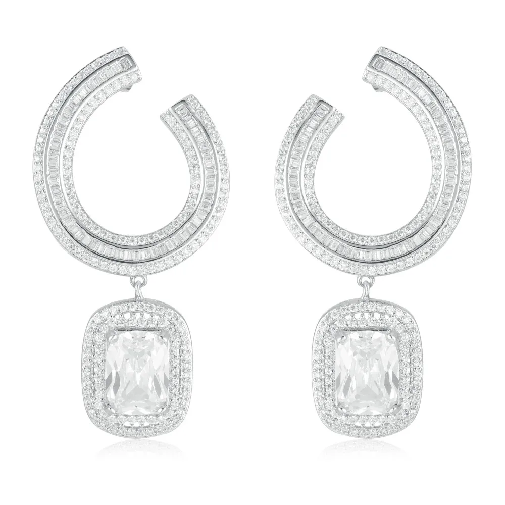 GrayBirds Earrings For Women Big Drop Earring Rhodinum Plated AAA White CZ Wedding Party Earring Fashion Jewelry MLE080
GrayBirds Earrings For Women Big Drop Earring Rhodinum Plated AAA White CZ Wedding Party Earring Fashion Jewelry MLE080