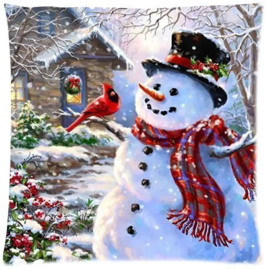 Happy Snowman and Cardinals Custom pillow cover Pillowcase Print Home Bed Zippered Soft Throw Pillow Cover 18 x 18 for Girls
Happy Snowman and Cardinals Custom pillow cover Pillowcase Print Home Bed Zippered Soft Throw Pillow Cover 18 x 18 for Girls