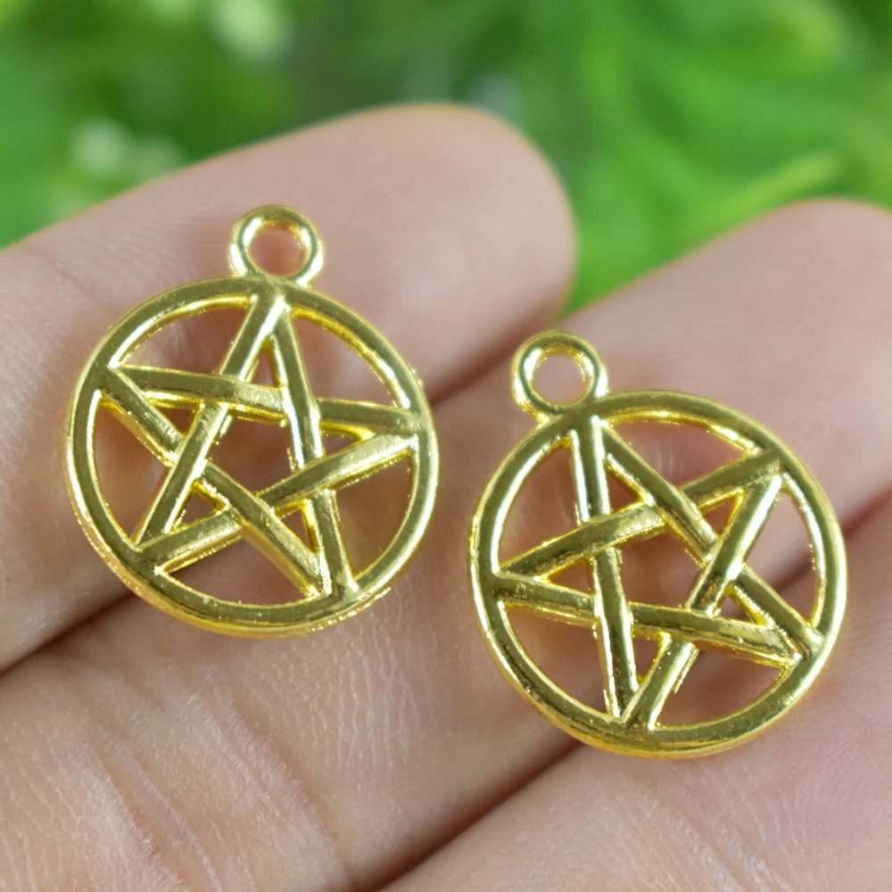 16pieces 20x16mm Gold Colour Charm Pendant Pentagram Jewelry Making DIY Handmade Craft
16pieces 20x16mm Gold Colour Charm Pendant Pentagram Jewelry Making DIY Handmade Craft