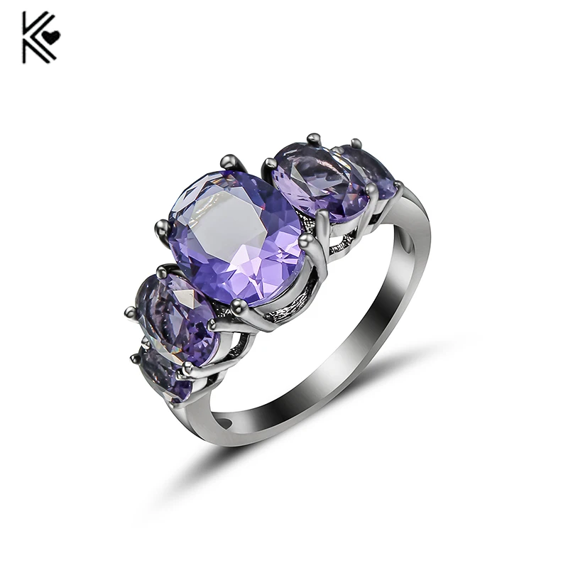 Light Purple Zircon Female Oval Ring Black/White Gold Filled Wedding Party Engagement Finger Rings For Women Fashion Jewelry
Light Purple Zircon Female Oval Ring Black/White Gold Filled Wedding Party Engagement Finger Rings For Women Fashion Jewelry