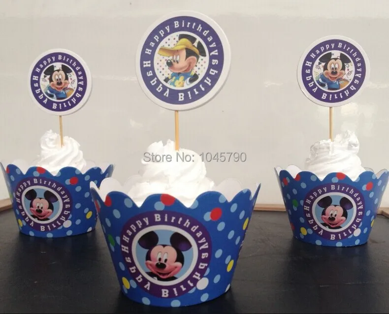 Free Shipping 24Pcs/lot Mickey Cupcake Wrapper Birthday Party Decorations Favors With Cupcake Topper Insert Card
Free Shipping 24Pcs/lot Mickey Cupcake Wrapper Birthday Party Decorations Favors With Cupcake Topper Insert Card