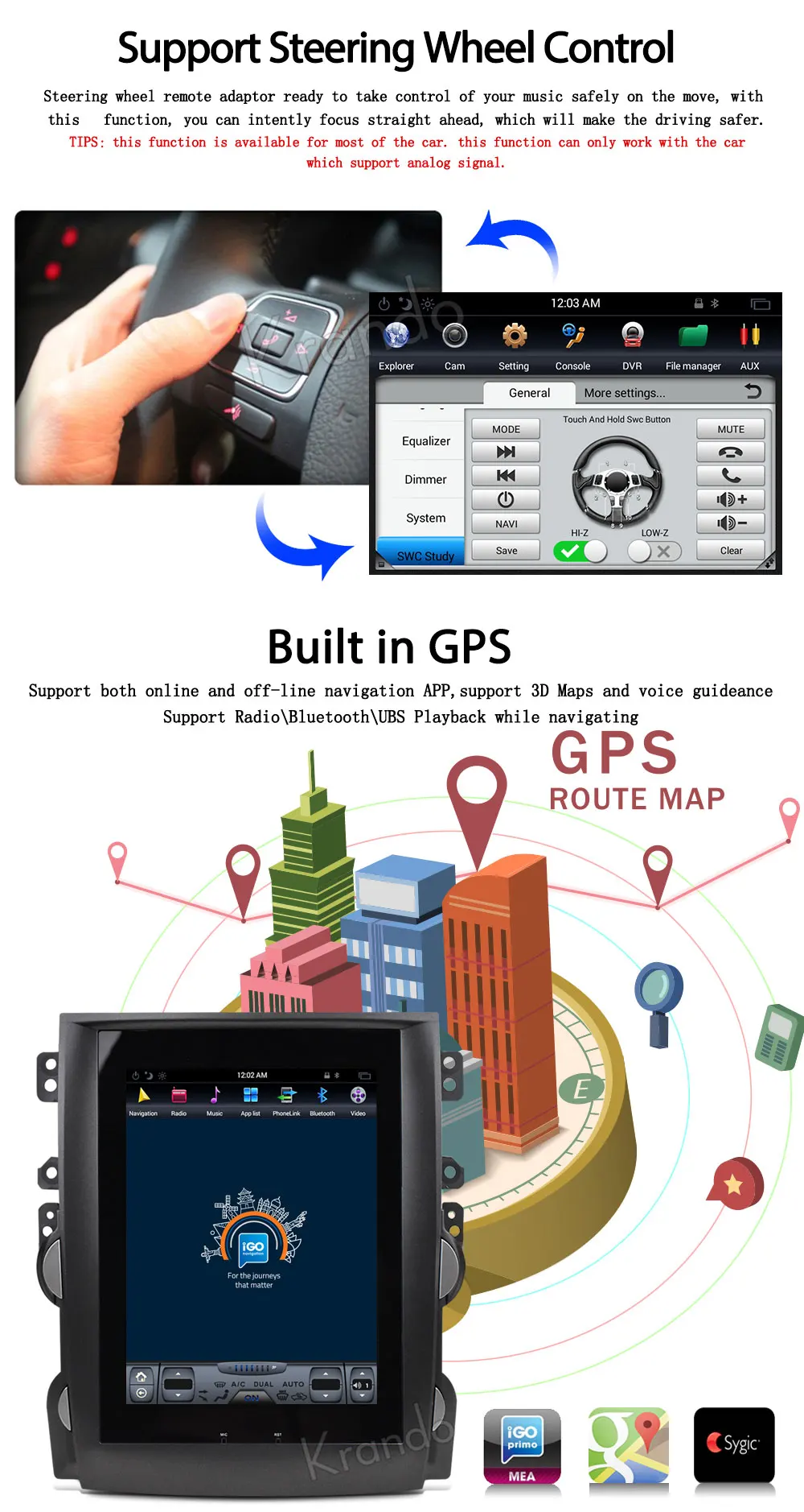 Best Krando Android 8.1 10.4" Tesla Vertical touch screen car dvd player for Chevrolet Malibu 2013-2015 gps entertainment system 6 Best Krando Android 8.1 10.4" Tesla Vertical touch screen car dvd player for Chevrolet Malibu 2013-2015 gps entertainment system 6