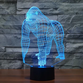 Amazing 3D Illusion Creative Animal Chimpanzee Design Colorful LED Night Light 7 Changing Colors Desk Lamp As Gift
Amazing 3D Illusion Creative Animal Chimpanzee Design Colorful LED Night Light 7 Changing Colors Desk Lamp As Gift
