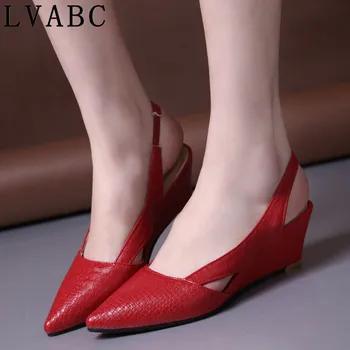 LVABC women shoes new pointed toe elastic band super high wedges platform red and black outside casual ladies pumps33-45
LVABC women shoes new pointed toe elastic band super high wedges platform red and black outside casual ladies pumps33-45