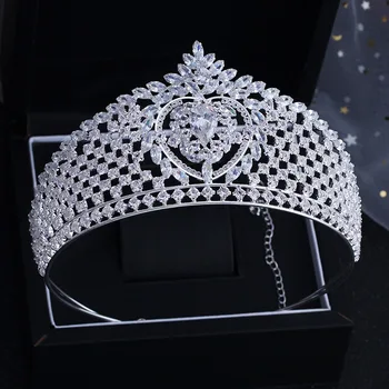 High Quality Sparkling Zircon Bridal Tiaras Crowns CZ Crystal Bride Hairbands Headpiece Wedding Hair Accessories Big Crown
High Quality Sparkling Zircon Bridal Tiaras Crowns CZ Crystal Bride Hairbands Headpiece Wedding Hair Accessories Big Crown