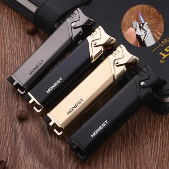 Portable Metal Ultra-thin Long Strip Inflatable Windproof Lighter Refillable Gas Lighters Blue Flame Cigarette Lighter Spray Gun
Portable Metal Ultra-thin Long Strip Inflatable Windproof Lighter Refillable Gas Lighters Blue Flame Cigarette Lighter Spray Gun
