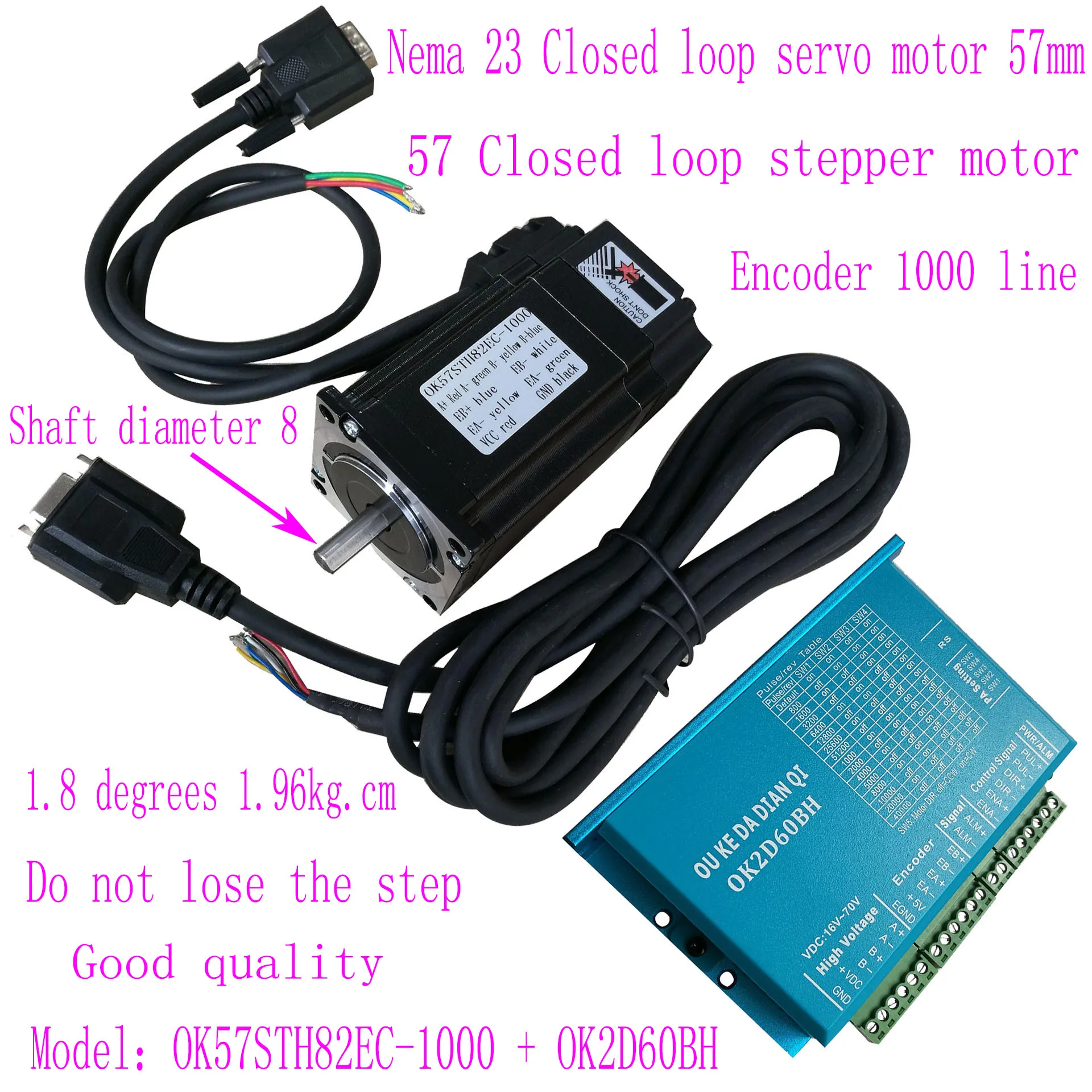 57 high speed closed-loop stepper motor suit 2.2 N 1000 line 57 servo closed-loop stepper motor drives
57 high speed closed-loop stepper motor suit 2.2 N 1000 line 57 servo closed-loop stepper motor drives