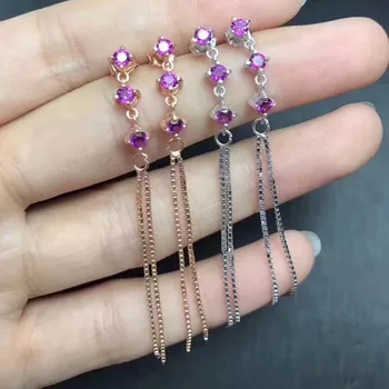 Fidelity natural 3mm garnet drop earrings 925 sterling silver fashion fine jewelry for women party Natural purple gemstone
Fidelity natural 3mm garnet drop earrings 925 sterling silver fashion fine jewelry for women party Natural purple gemstone