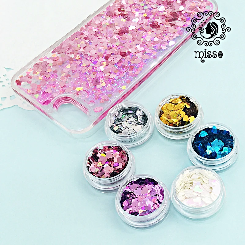 New 1box Thin laser heart shape flash flash powder material epoxy mold makeing jewelry filling for DIY jewelry 
New 1box Thin laser heart shape flash flash powder material epoxy mold makeing jewelry filling for DIY jewelry