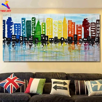 Large Size City Picture Hand painted Modern Abstract Oil Painting on Canvas for Living Room Wall Art Home Decoration Gift SL043
Large Size City Picture Hand painted Modern Abstract Oil Painting on Canvas for Living Room Wall Art Home Decoration Gift SL043