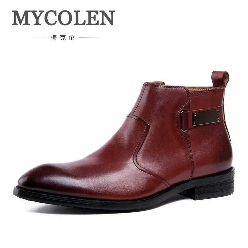 MYCOLEN Spring Autumn Men Genuine Leather Chelsea Boots Vintage Pointed Toe Ankle Outdoor Boots Wear-resistant Male Shoes
MYCOLEN Spring Autumn Men Genuine Leather Chelsea Boots Vintage Pointed Toe Ankle Outdoor Boots Wear-resistant Male Shoes