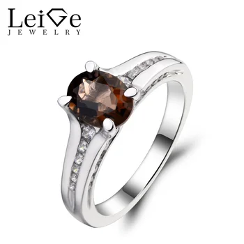 Leige Jewelry Natural Smoky Quartz Ring Wedding Rings Oval Cut Solid 925 Sterling Silver Real Fine Gemstone Ring Gifts for Her
Leige Jewelry Natural Smoky Quartz Ring Wedding Rings Oval Cut Solid 925 Sterling Silver Real Fine Gemstone Ring Gifts for Her