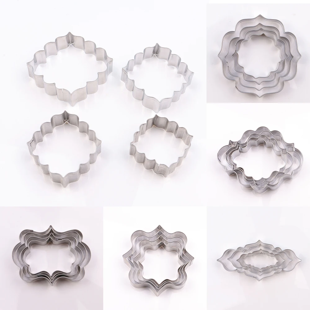 4 pcs / Set Stainless Steel Frame Moulds Cookie Cutter Fondant Cake Pastry Mould Biscuit Baking Tool Cake Tools
4 pcs / Set Stainless Steel Frame Moulds Cookie Cutter Fondant Cake Pastry Mould Biscuit Baking Tool Cake Tools