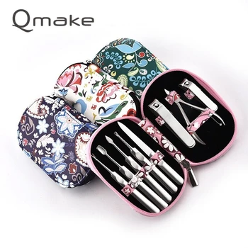 Qmake Stainless Steel Manicure Tools Toe nail Clipper and Finger Cutter Pedicure Sets Nail Kit High Quality Nail Care
Qmake Stainless Steel Manicure Tools Toe nail Clipper and Finger Cutter Pedicure Sets Nail Kit High Quality Nail Care