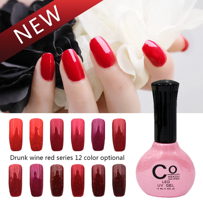 CoKEKOU 12 Colors Wine Red Series From UV Gel Nail Varnish Nail Gel Polish Gel LED UV Nail Art Manicure 12ml send false nail
CoKEKOU 12 Colors Wine Red Series From UV Gel Nail Varnish Nail Gel Polish Gel LED UV Nail Art Manicure 12ml send false nail