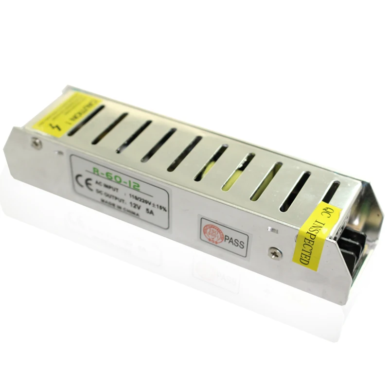 6pcs/pack LED Power Supply DC 12V 5A 60W LED Driver Adapter For LED Strip switching power supply Transformers
6pcs/pack LED Power Supply DC 12V 5A 60W LED Driver Adapter For LED Strip switching power supply Transformers