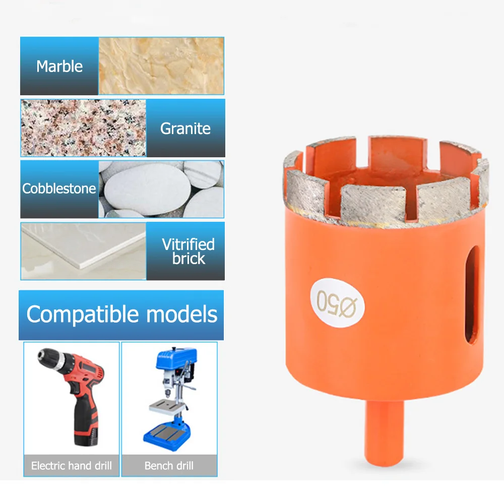 Orange 6-100mm Diamond Drill Bit Hole Saw Hollow Core Drill Bit for Glass Ceramic Porcelain Tile Marble Granite Diamond Drill
Orange 6-100mm Diamond Drill Bit Hole Saw Hollow Core Drill Bit for Glass Ceramic Porcelain Tile Marble Granite Diamond Drill