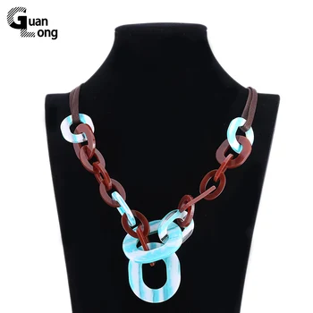 Fashion Handmade Long Rope Leather Geometric Resin Statement Necklace Costume Jewelry For Women 2017
Fashion Handmade Long Rope Leather Geometric Resin Statement Necklace Costume Jewelry For Women 2017