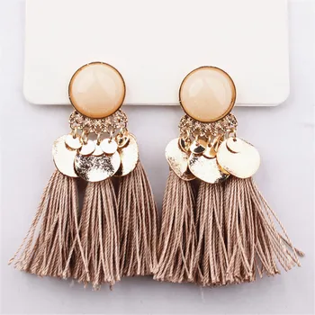 QUMORAIN 2017 Ethnic Tassel Earrings Dangle Bohemian Earrings for Women Coin Boho Fringe Drop Earrings Stones Vintage Jewelry
QUMORAIN 2017 Ethnic Tassel Earrings Dangle Bohemian Earrings for Women Coin Boho Fringe Drop Earrings Stones Vintage Jewelry