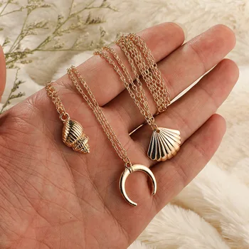 Multi-layer pendant women necklace gold shell pendant 2019 boho conch moon necklace retro fashion collar jewelry jewelry
Multi-layer pendant women necklace gold shell pendant 2019 boho conch moon necklace retro fashion collar jewelry jewelry