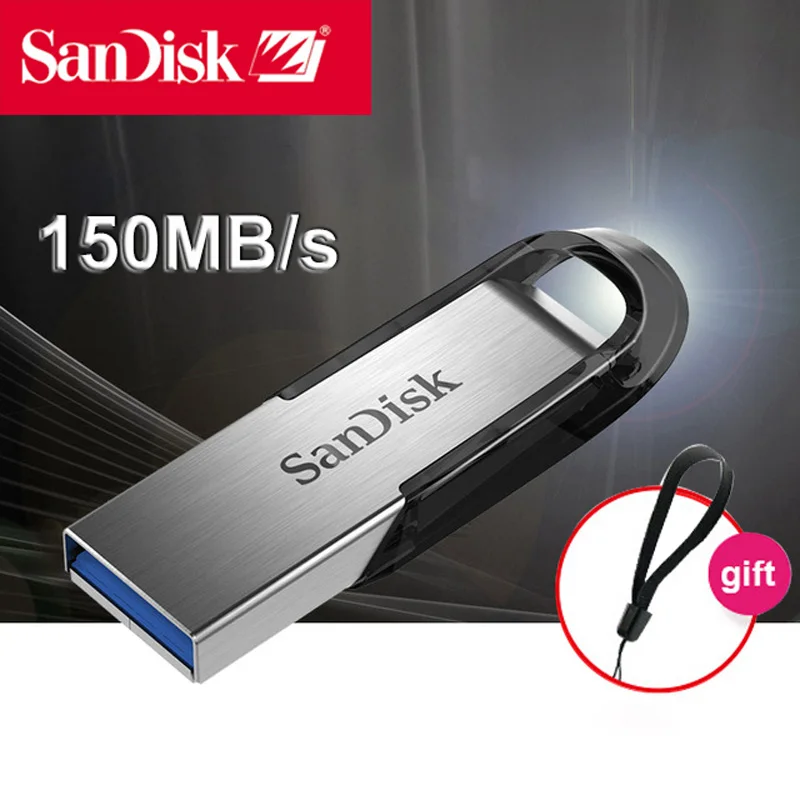 

Sandisk Pendrive 128GB USB stick Flash Drive Genuine Ultra Flair cle usb 3.0 metal pen drive Disk On key Black Memory Stick 128g