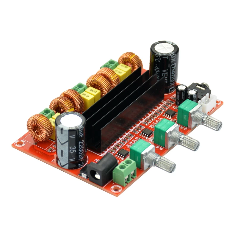 

XH-M139 TPA3116 2.1 Digital Audio Amplifier Board TPA3116D2 Subwoofer Speaker Amplifiers DC12V-24V 2*50W+100W