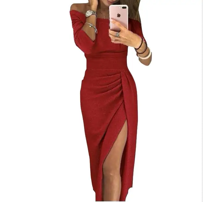 High Split slit dress slash neck bodycon Sequin slim women long maxi dresses party female clothes plus size runway pink LM66
High Split slit dress slash neck bodycon Sequin slim women long maxi dresses party female clothes plus size runway pink LM66