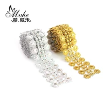 Diamant soleil fleur maille rouleau événement licorne fête anniversaire mariage bricolage décorations table gâteau Wrap cristal rubans ruban tulle(China)