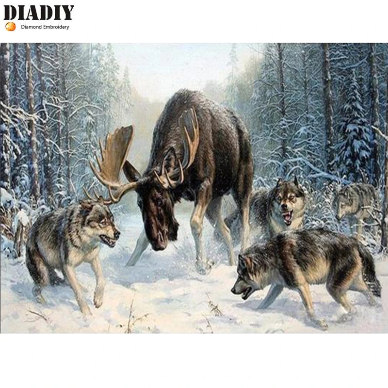 DIADIY Full drill 5D DIY Diamond Painting"wolves and deer "Animal Embroidery Cross Stitch Rhinestone Mosaic Painting gift Art
DIADIY Full drill 5D DIY Diamond Painting"wolves and deer "Animal Embroidery Cross Stitch Rhinestone Mosaic Painting gift Art