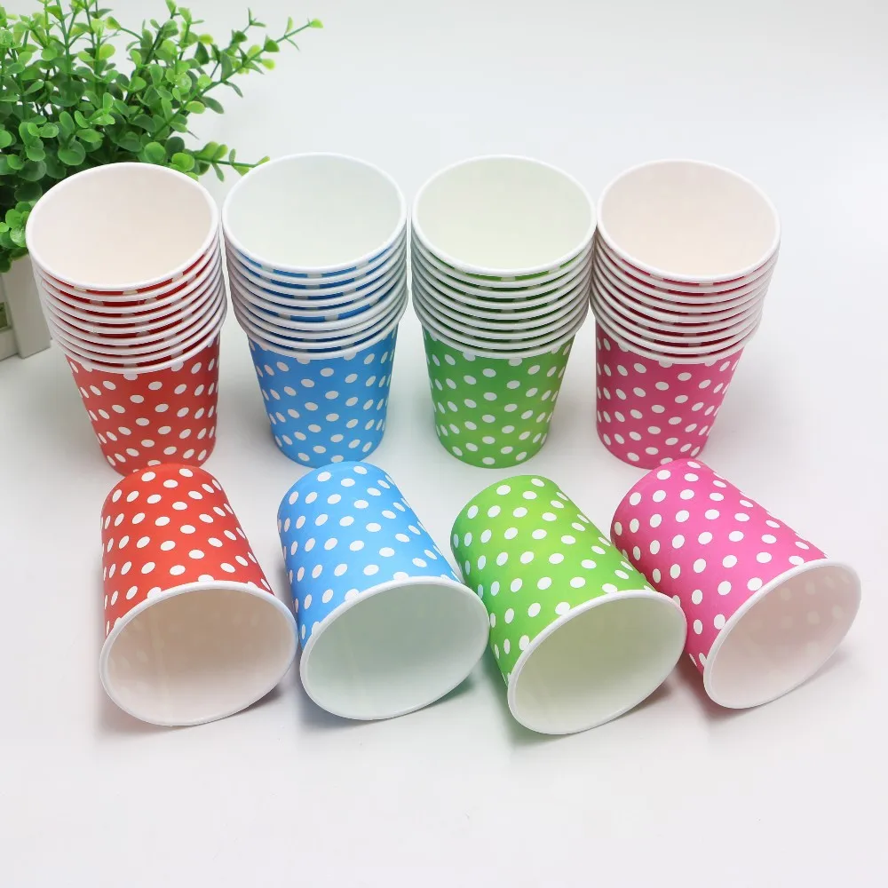 10pcs/Lot Disposable Polka Dots Paper Cups of Degradable Wedding kids Birthday Party Decoration Blue/Red/Rose red/ Green
10pcs/Lot Disposable Polka Dots Paper Cups of Degradable Wedding kids Birthday Party Decoration Blue/Red/Rose red/ Green