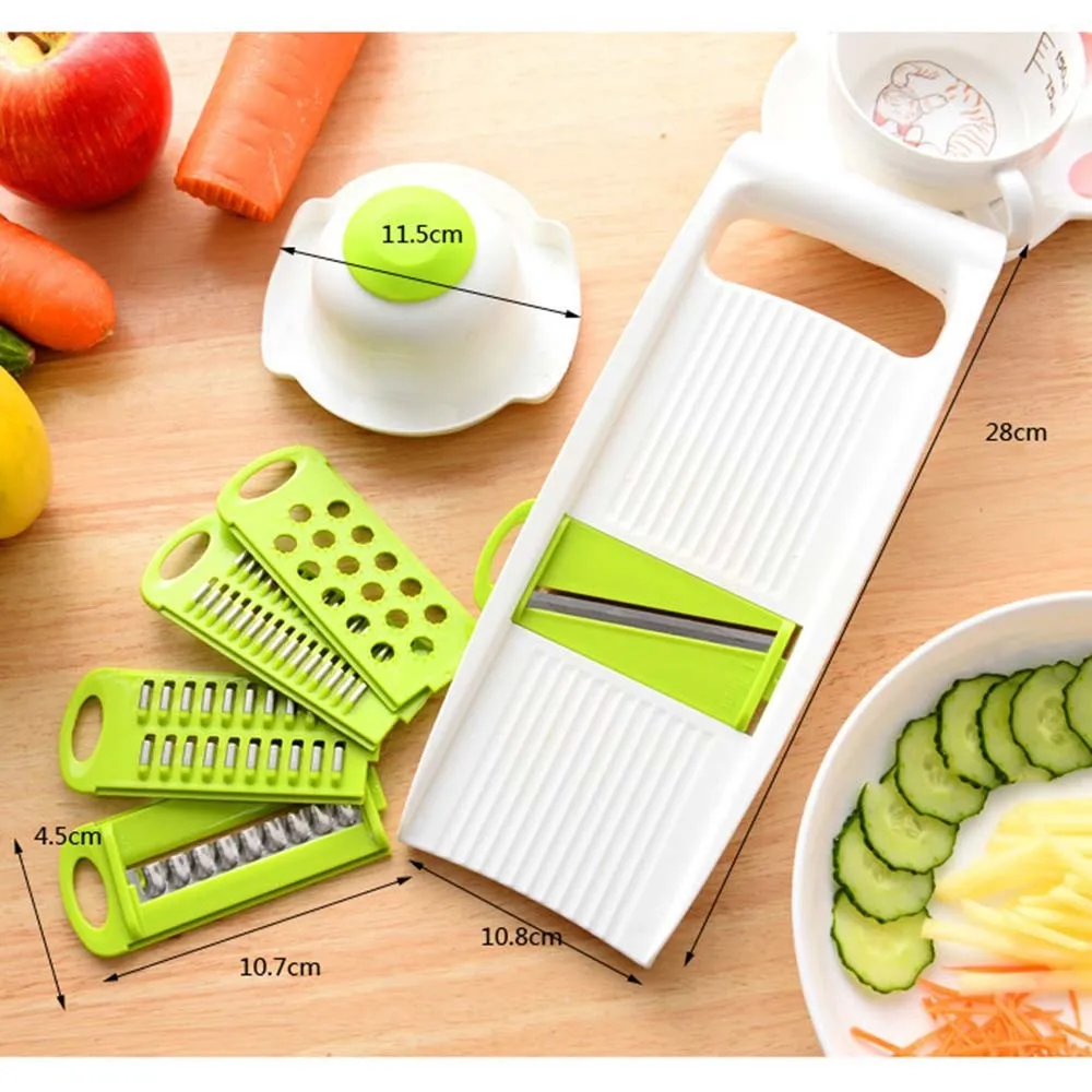 Multifunctional Vegetables Cutter Mandoline Slicer 5 pcs Stainless Steel Blades Fruit Cutter Slicer Kitchen Accessories Tools
Multifunctional Vegetables Cutter Mandoline Slicer 5 pcs Stainless Steel Blades Fruit Cutter Slicer Kitchen Accessories Tools
